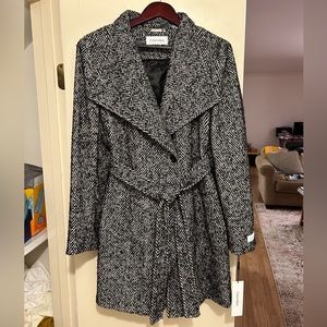Calvin Klein tweed winter coat